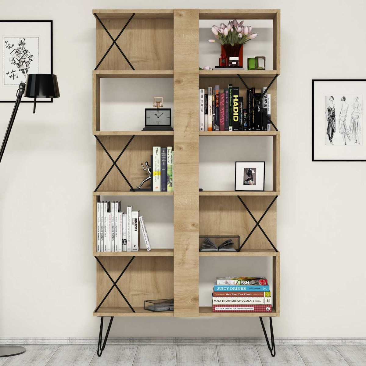 Kalune Design Knihovna Extra dub castello medový - Obrázek 2