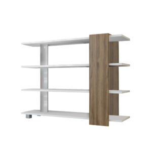 Kalune Design Knihovna Nur bílá/ořech