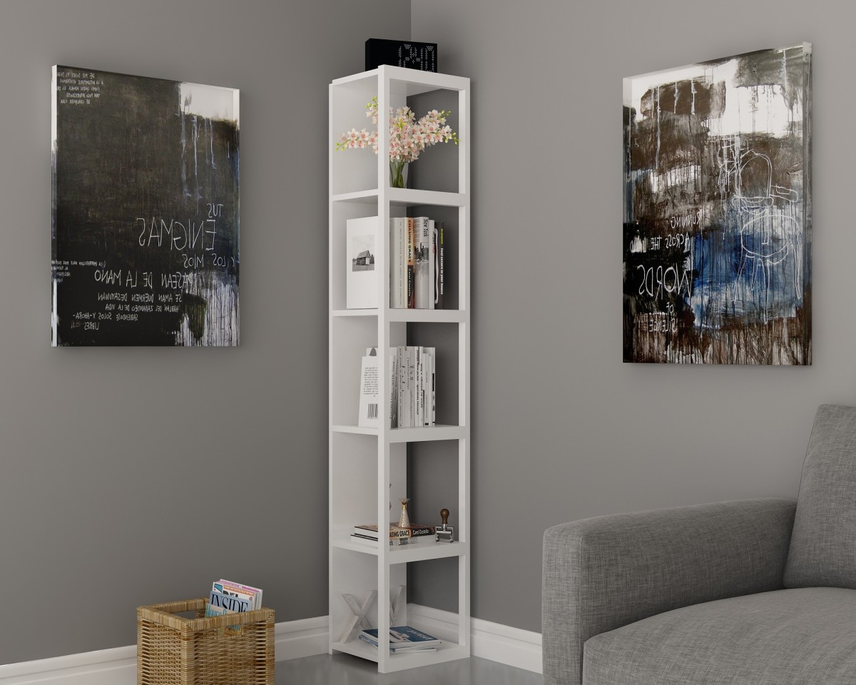 Kalune Design Knihovna Texasen bílá - Obrázek 2