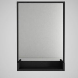 Kalune Design Nástěnné zrcadlo s poličkou Costa 75x45 cm černé