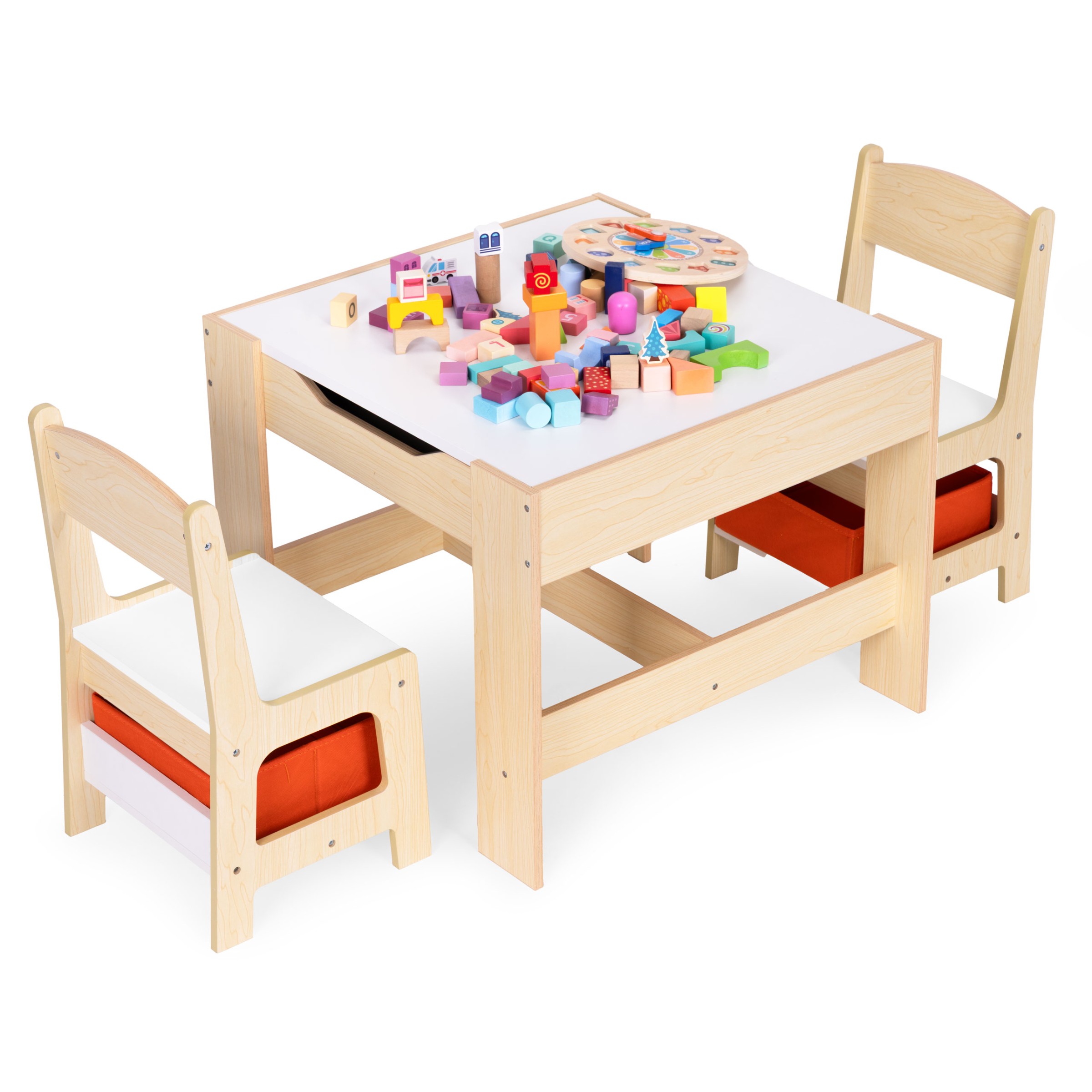 Sada dětského nábytku HOME ECOTOYS dřevěný dekor - Obrázek 2