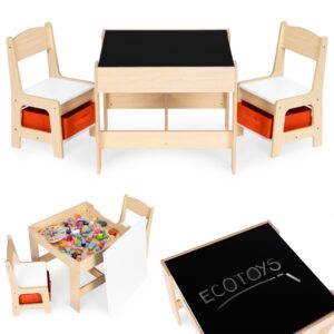 Sada dětského nábytku HOME ECOTOYS dřevěný dekor