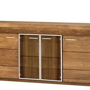 Szynaka Komoda Velvet II 49 201 cm z masivu s LED osvětlením dub Rustikal