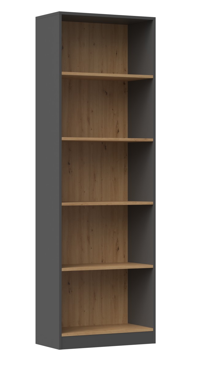 TP Living Knihovna R60 antracit/dub artisan