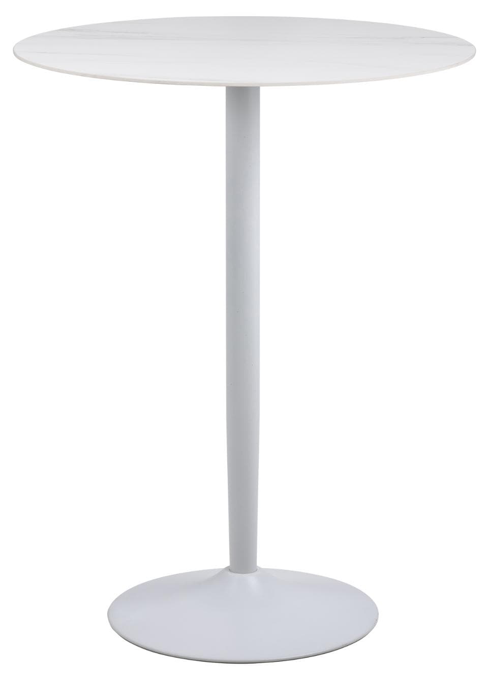 Actona Keramický barový stůl Malta 105 cm bílý mramor