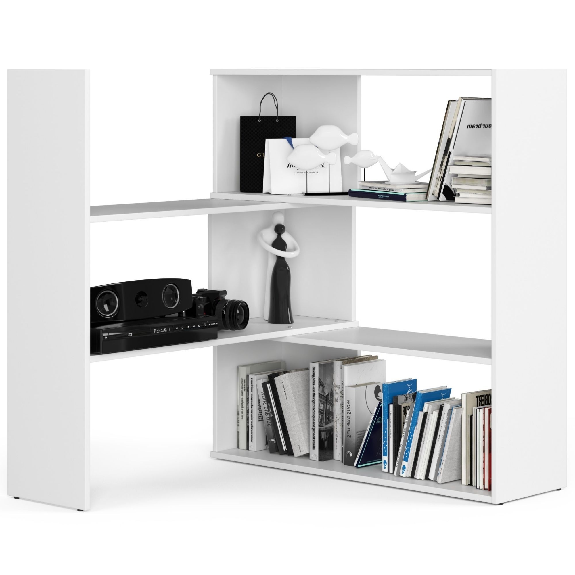 Ak furniture Knihovna TWIST mini bílá