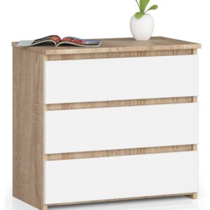 Ak furniture Komoda CL3 60 cm dub sonoma/bílá