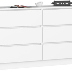 Ak furniture Komoda Rollo K 140 cm bílá matná