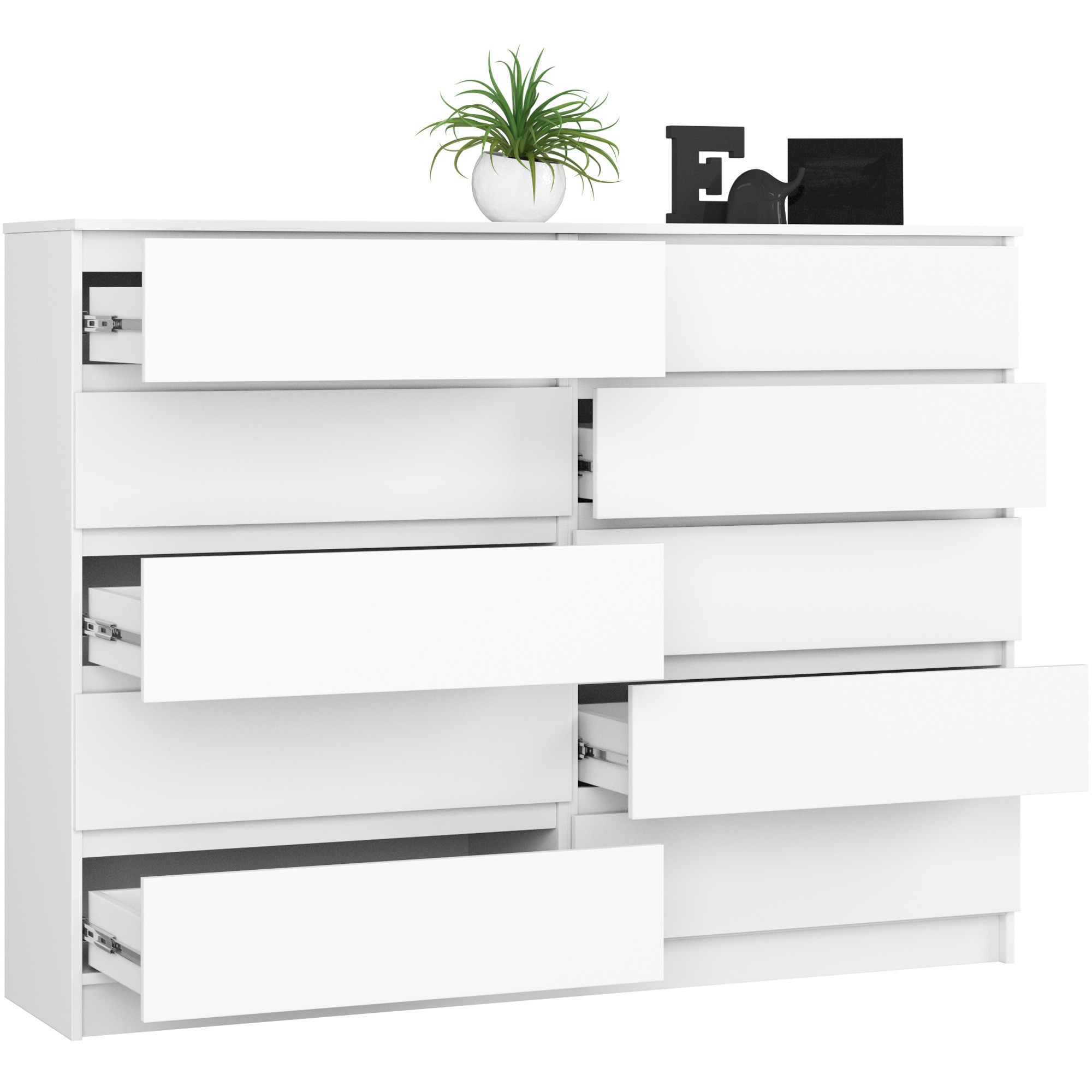 Ak furniture Komoda Rollo K 160 cm bílá matná - Obrázek 2