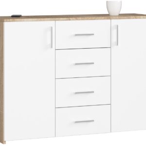 Ak furniture Komoda Torvi K 110 cm dub sonoma/bílá