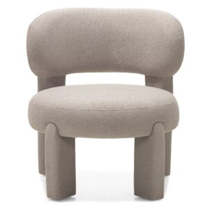 Hector Designové křeslo Falone boucle šedo-béžové