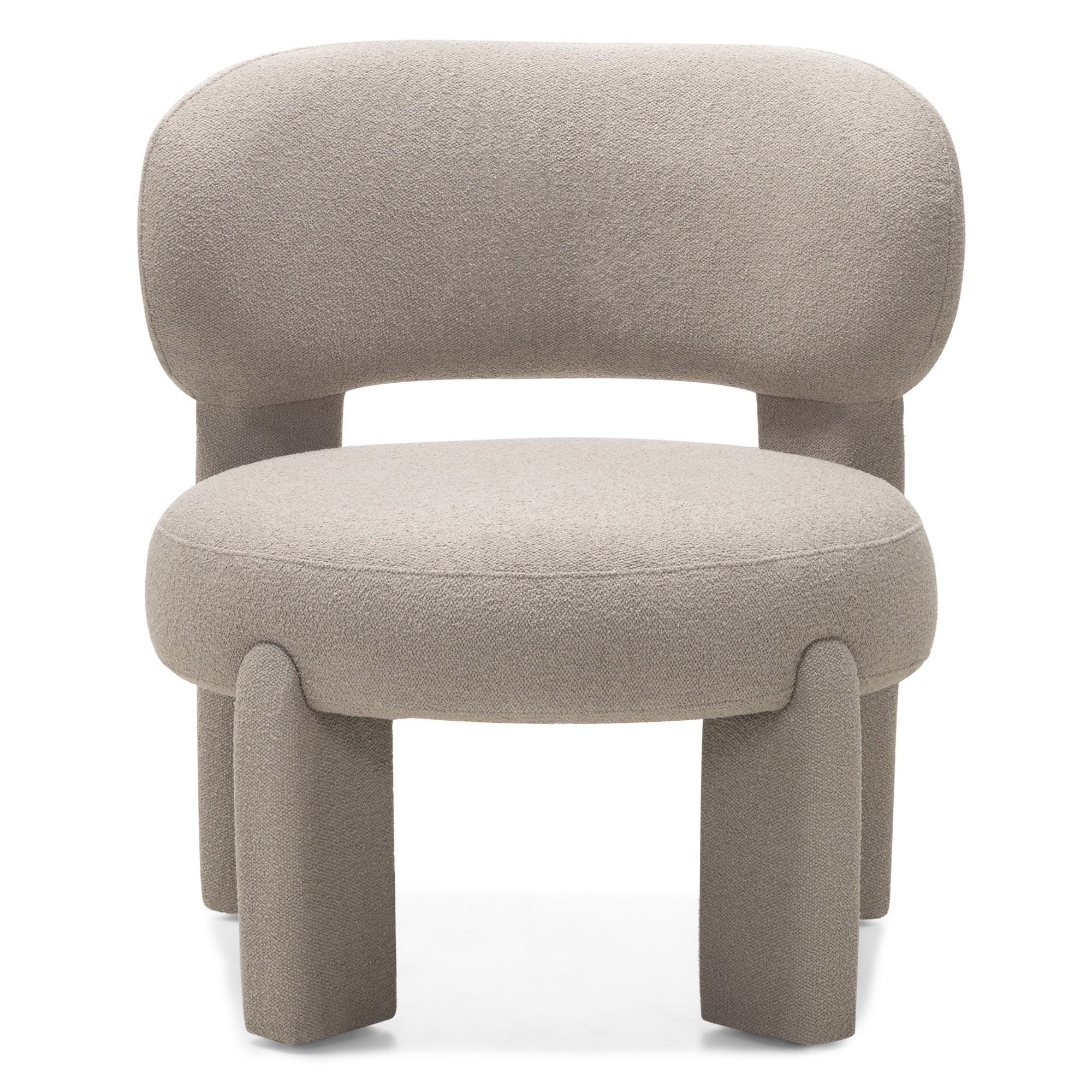 Hector Designové křeslo Falone boucle šedo-béžové