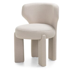 Hector Jídelní designová židle Elaine boucle krémová