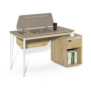 Kancelářský stůl se skříňkou Houseland Profit Max 03 1607 dub/bílý
