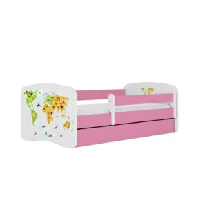 Kocot kids Dětská postel Babydreams mapa světa růžová