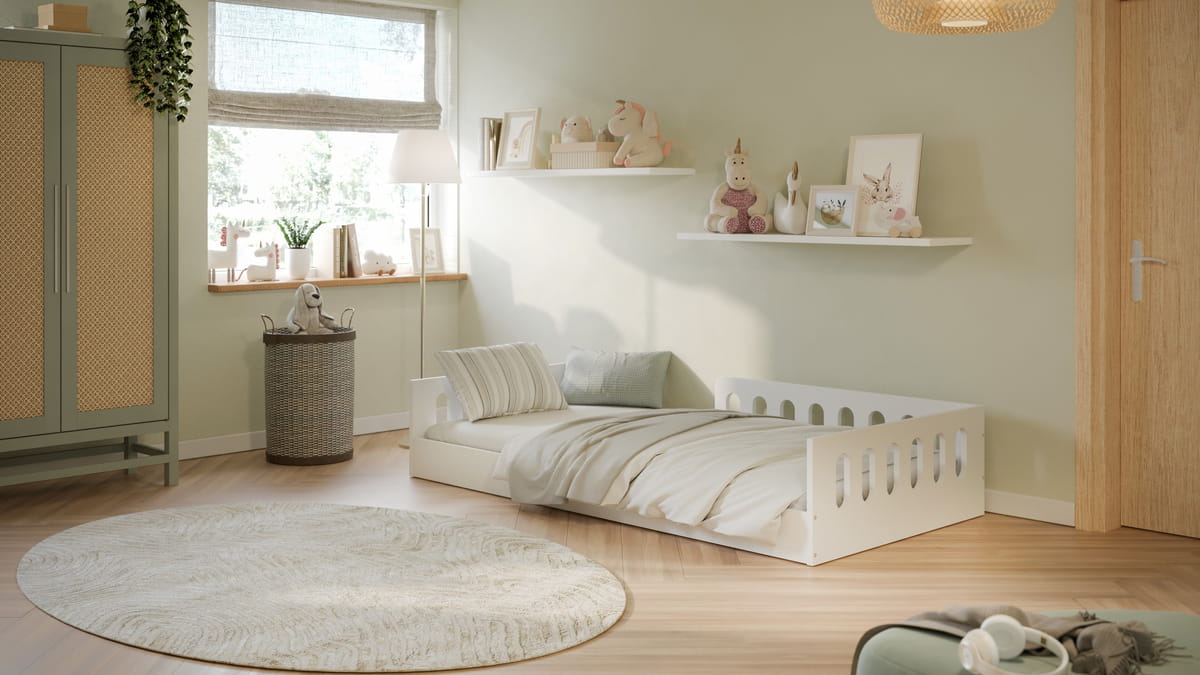 Kocot kids Dětská postel Timon 180x80 cm bez matrace bílá - Obrázek 2
