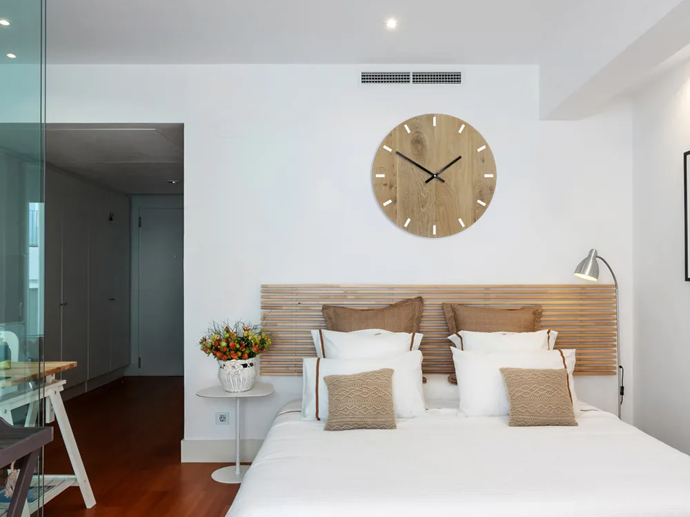 ModernClock Nástěnné hodiny Big Oak hnědé - Obrázek 2