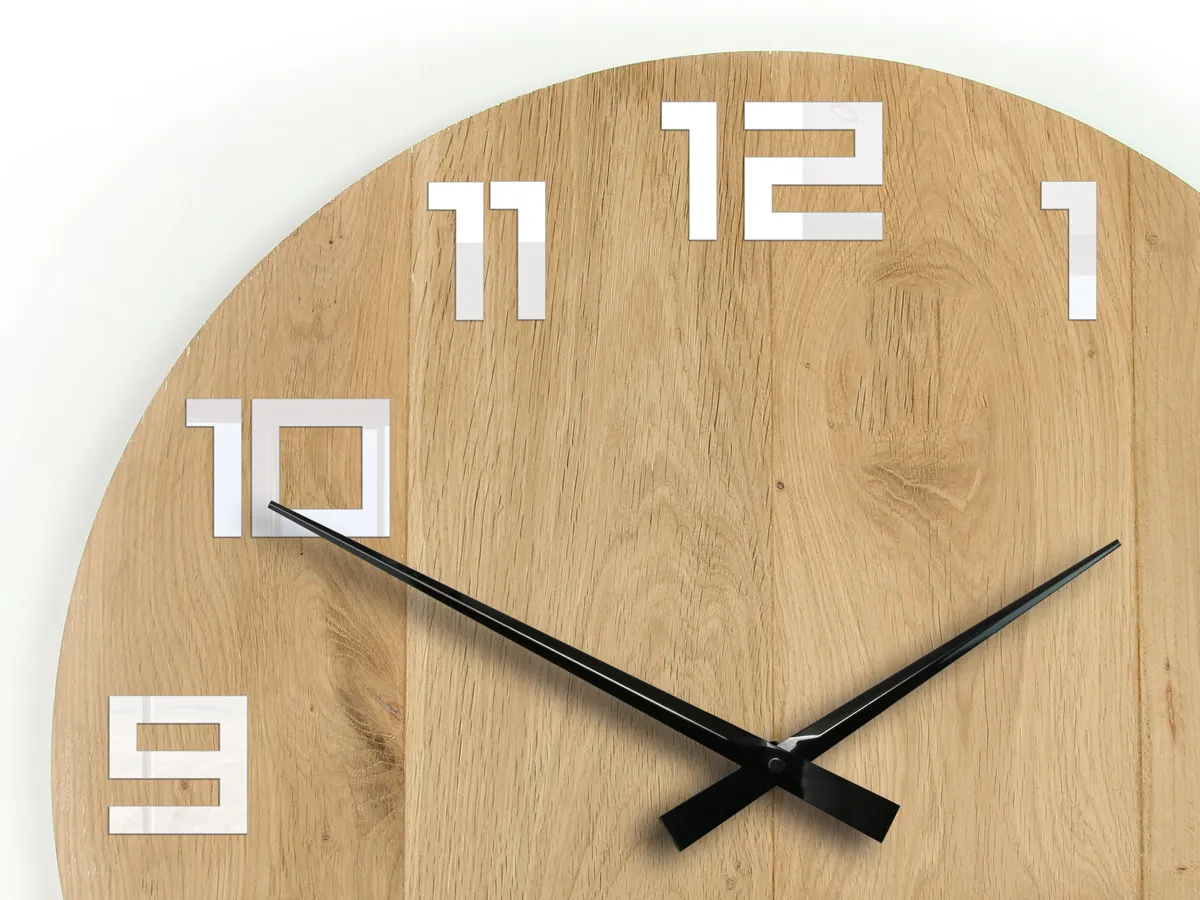 ModernClock Nástěnné hodiny Digit hnědé - Obrázek 2