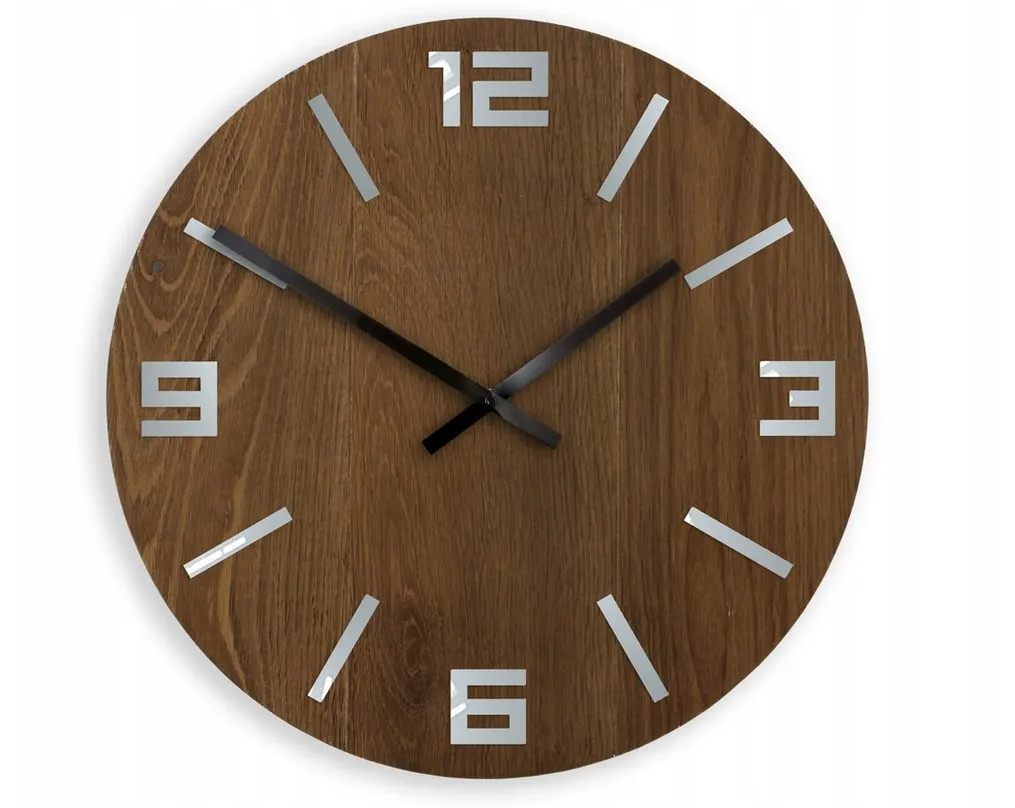 ModernClock Nástěnné hodiny Dob hnědé - Obrázek 2