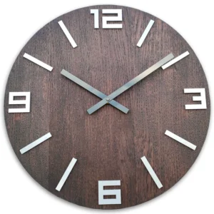 ModernClock Nástěnné hodiny Dob hnědé