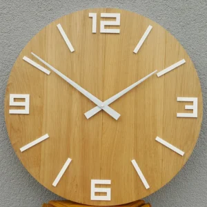 ModernClock Nástěnné hodiny Rustikální hnědo-bílé