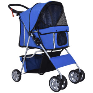 PAWHUT Kočárek pro psy do 10 Kg JOGGER skládací modrá
