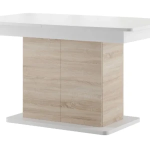 Szynaka Jídelní rozkládací stůl Star 03 s úložným prostorem 140/210 cm dub Sonoma/bílý