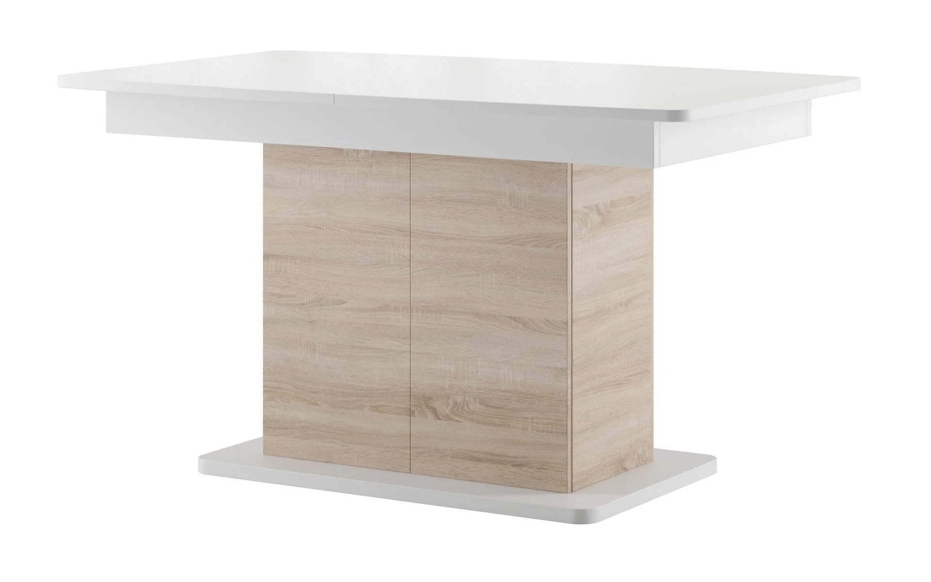 Szynaka Jídelní rozkládací stůl Star 03 s úložným prostorem 140/210 cm dub Sonoma/bílý