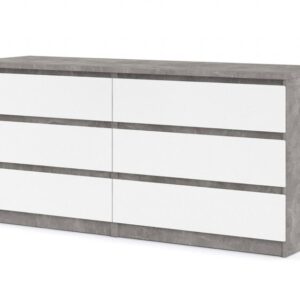 Tvilum Komoda Simplicitous I beton/bílá lesk
