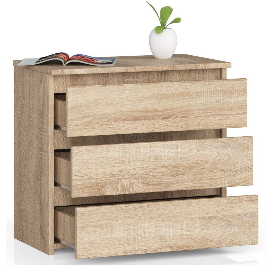 Ak furniture Komoda CL3 60 cm dub sonoma - Obrázek 2