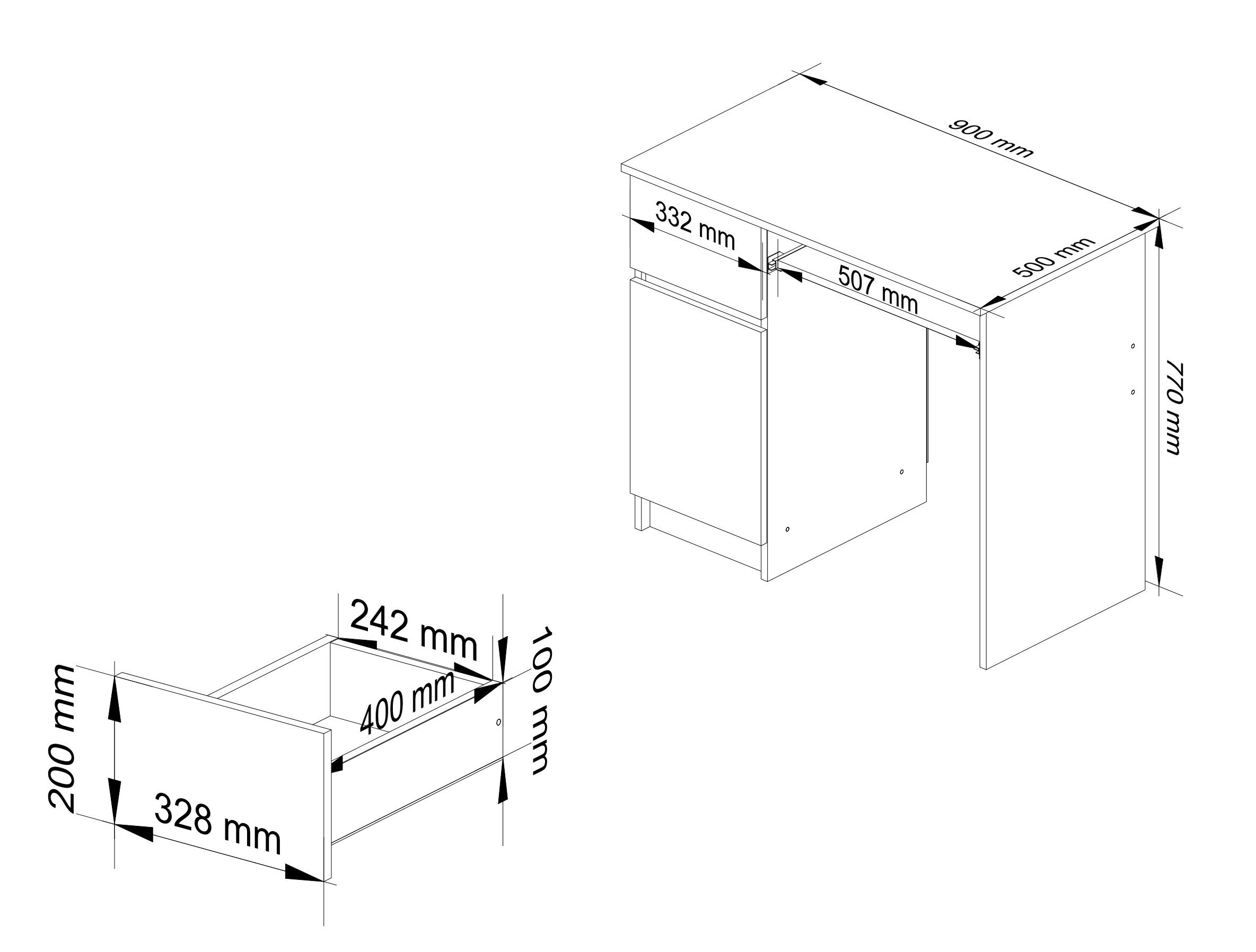 Ak furniture Psací stůl PIKSEL 90 cm dub sonoma levý - Obrázek 2