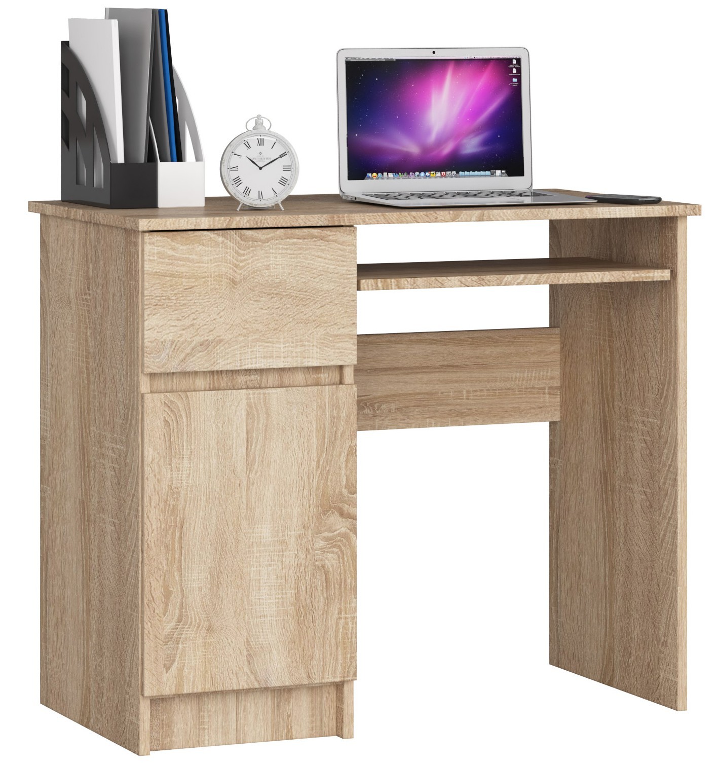 Ak furniture Psací stůl PIKSEL 90 cm dub sonoma levý