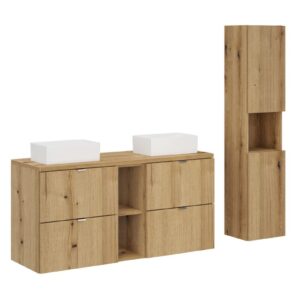 Comad Koupelnová sestava Nova Oak se skříňkami a umyvadly 120 cm dub evoke