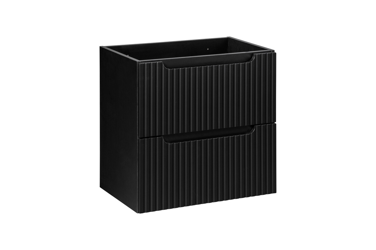 Comad Závěsná skříňka Nova Black s deskou a umyvadly 140 cm černá/dub evoke - Obrázek 2
