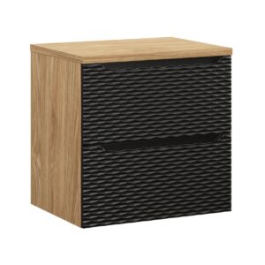 Comad Závěsná skříňka Ocean s deskou 60 cm černá/dub olejovaný