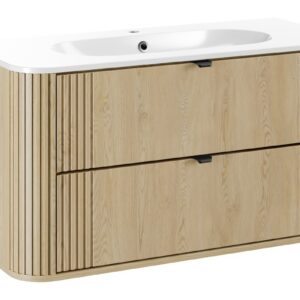 Comad Závěsná skříňka Ovalia s umyvadlem 100 cm dub Cremona