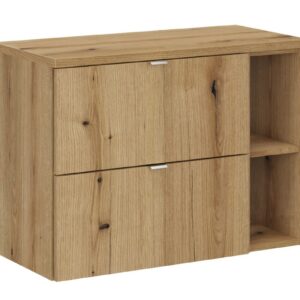 Comad Závěsná skříňka pod umyvadlo Nova Oak II s deskou 80 cm dub evoke