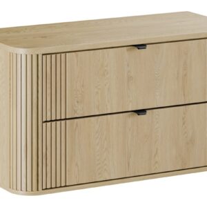 Comad Závěsná skříňka pod umyvadlo Ovalia s deskou 100 cm dub Cremona