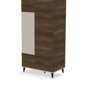 HALMAR Šatní skříň Random 90 cm kašmír/ořech