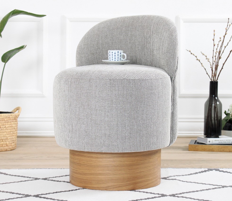 Hanah Home Taburet BARREN šedý