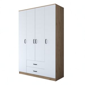 Kalune Design Šatní skříň BA 112 140 cm ořech/bílá