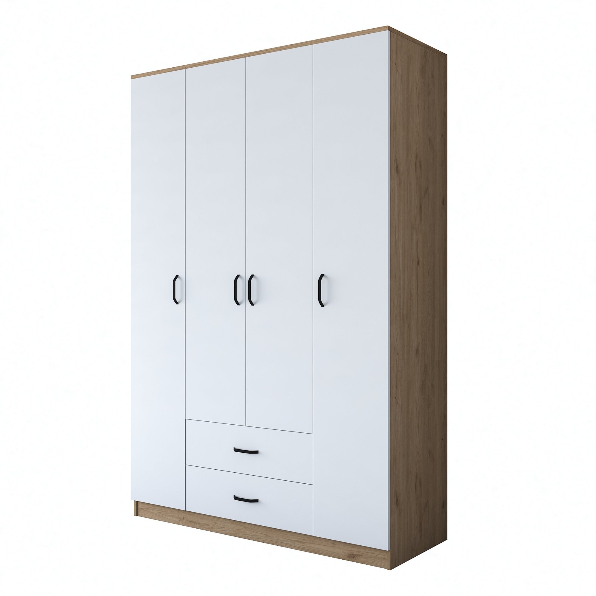 Kalune Design Šatní skříň BA 112 140 cm ořech/bílá