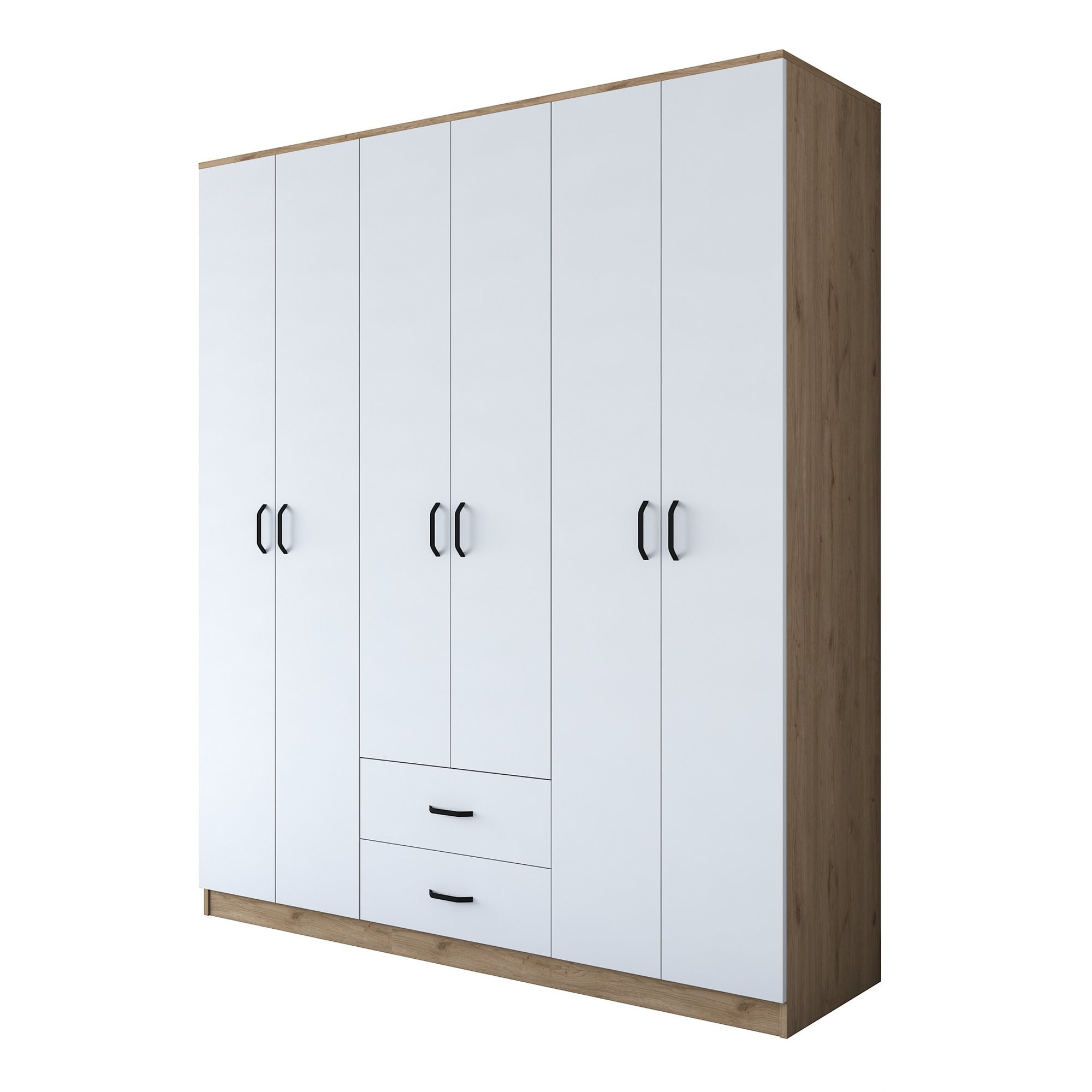 Kalune Design Šatní skříň BA 113 180 cm ořech/bílá