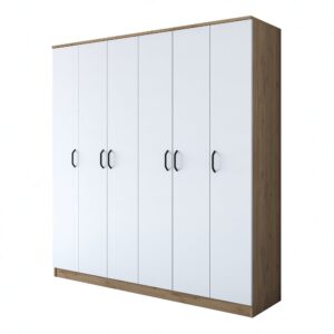 Kalune Design Šatní skříň BA 114 180 cm ořech/bílá