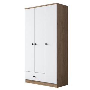 Kalune Design Šatní skříň BA 117 90 cm ořech/bílá