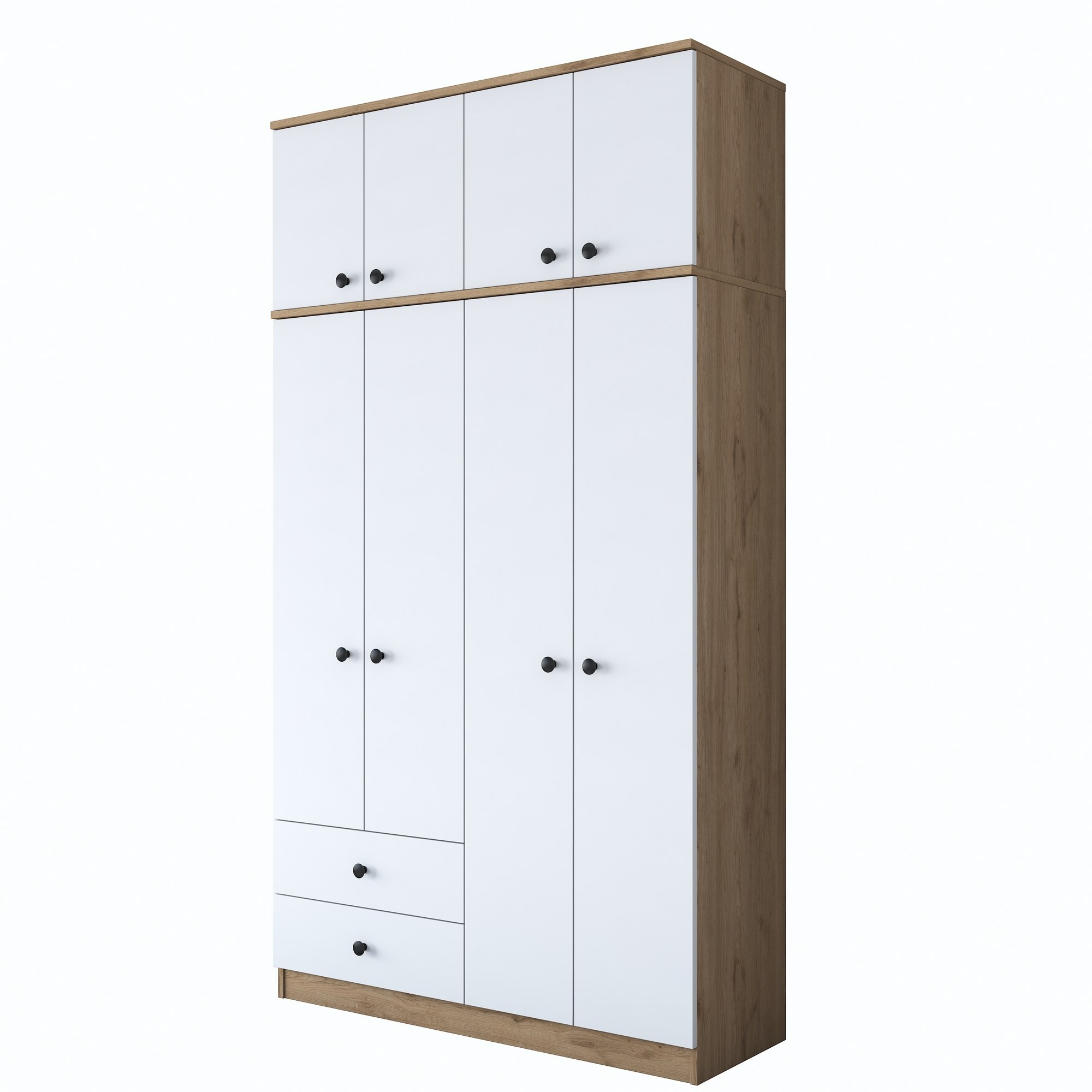 Kalune Design Šatní skříň BA 121 120 cm ořech/bílá