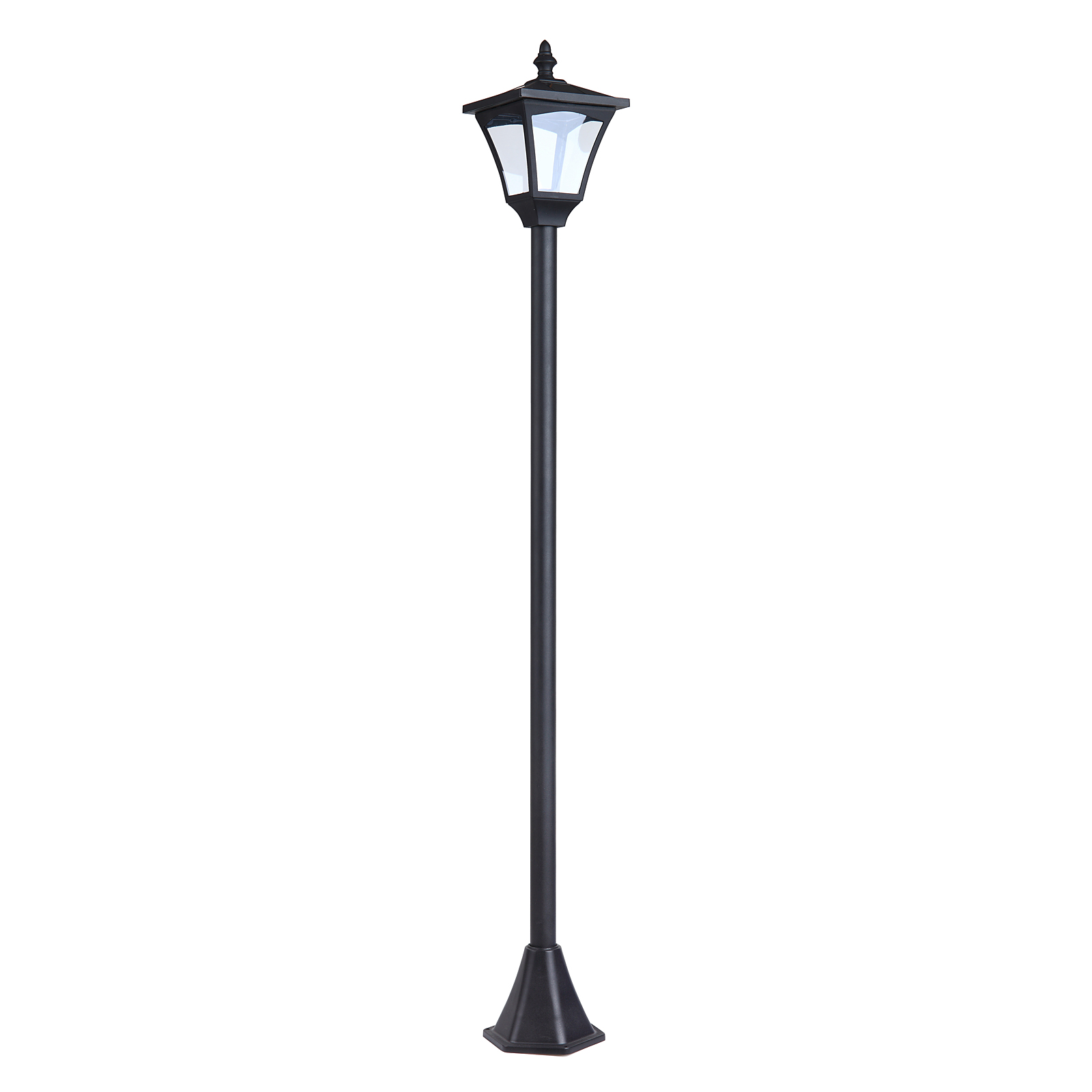 OUTSUNNY Zahradní solární lucerna PATH LIGHT 15 x 15 x 120 cm černá