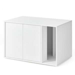 SONGMICS Skříňka na kočičí toaletu 80 x 50 x 50 cm bílá