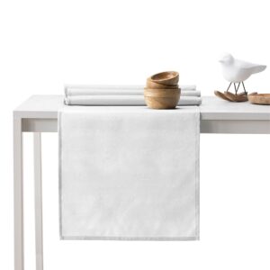 Sada ubrusu a běhounu na stůl AmeliaHome VESTA 115x300+35x300 cm bílá