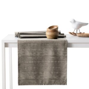 Sada ubrusu a běhounu na stůl AmeliaHome VESTA 115x300+35x300 cm cappuccino